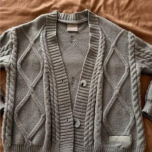 Taylor Swift Light Blue Cable Knit Cardigan